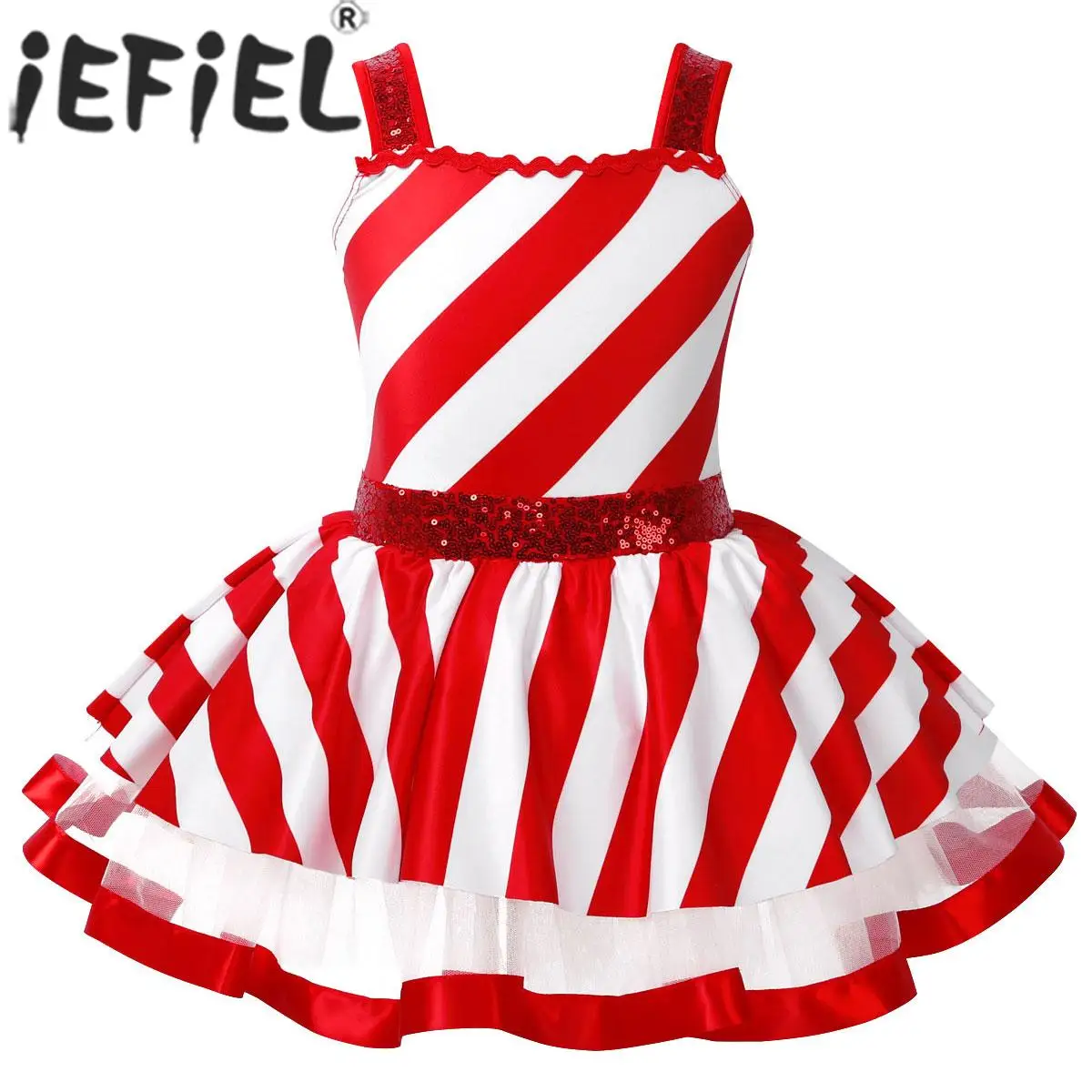 Kids Girls Christmas Dance Dress Ballet Gymnastics Figure Skating Leotard Tutu Sleeveless Shiny Sequins Mesh Candy Cane Costume
Kids Girls Christmas Dance Dress Ballet Gymnastics Figure Skating Leotard Tutu Sleeveless Shiny Sequins Mesh Candy Cane Costume