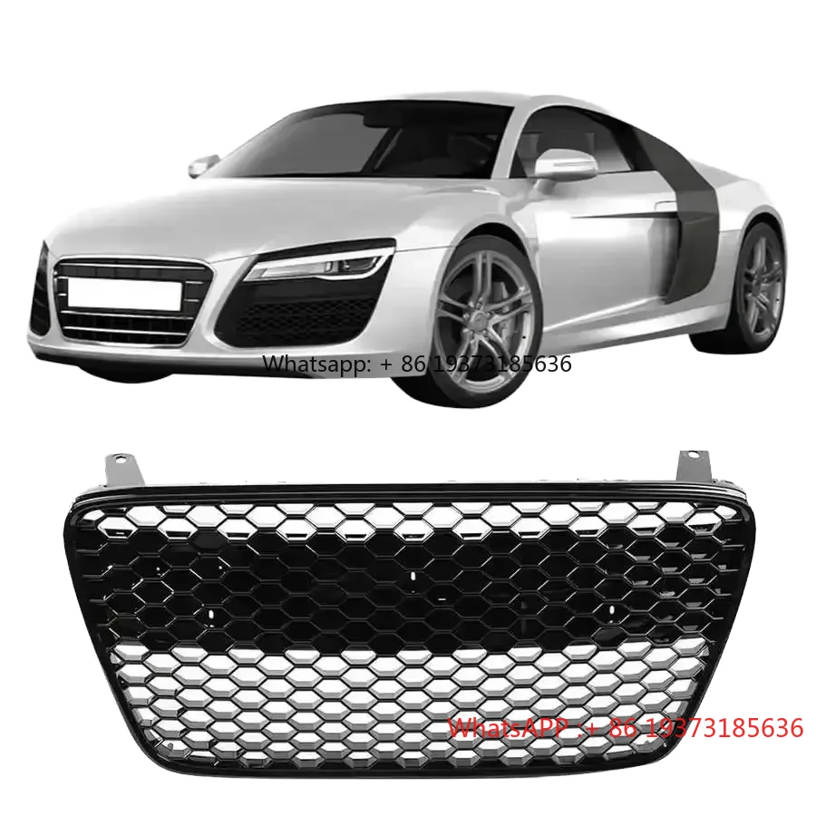 Car RS8 Look Front Bumper Grille R8 Racing Centre Grill With 4 Ring Logo for Audi R8 MK1 MK2 2007 2008 2009 2010 2011 2012-2016
Car RS8 Look Front Bumper Grille R8 Racing Centre Grill With 4 Ring Logo for Audi R8 MK1 MK2 2007 2008 2009 2010 2011 2012-2016