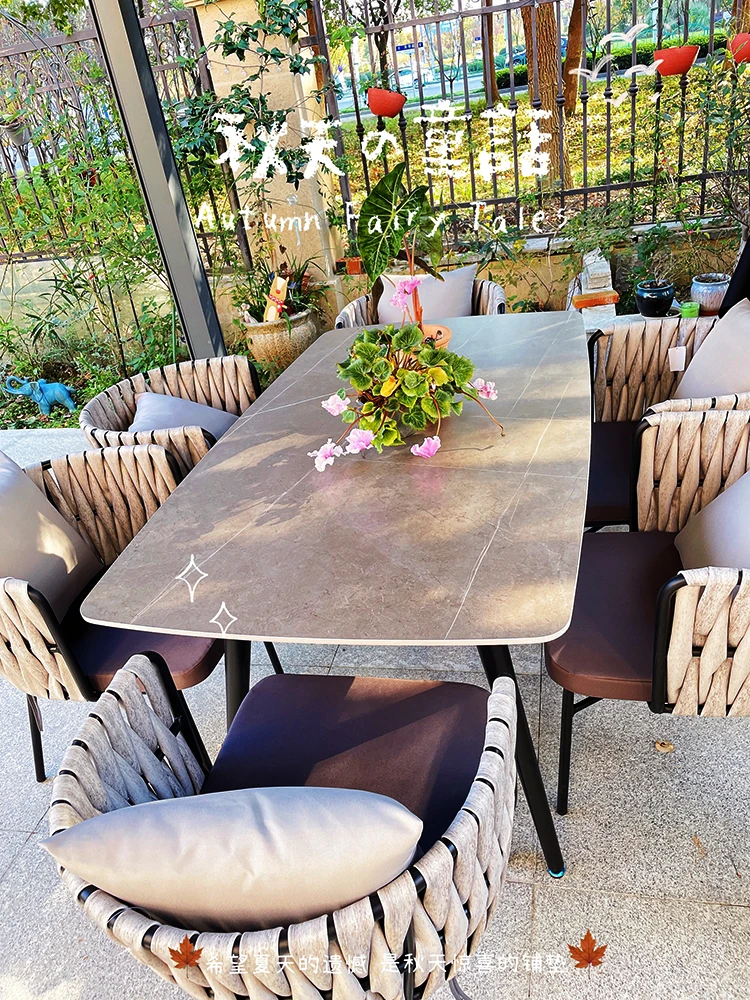 Nordic Outdoor Desk-Chair Outdoor Terrace Outdoor Leisure Villa Sunshine Room Courtyard Garden Rattan Table Chair
Nordic Outdoor Desk-Chair Outdoor Terrace Outdoor Leisure Villa Sunshine Room Courtyard Garden Rattan Table Chair