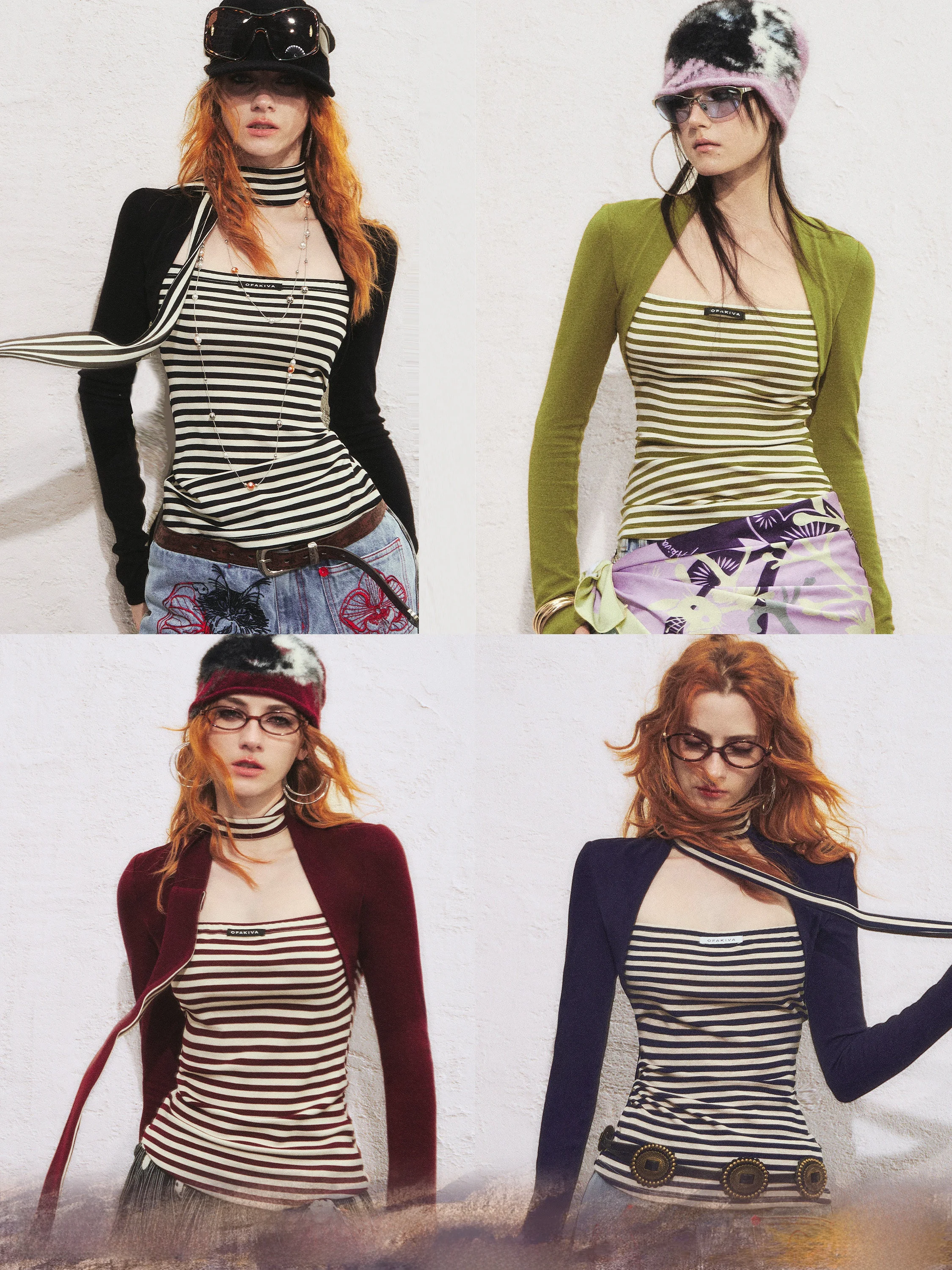 OfAkiva Coastline Slim Fit Трикотажные полосатые длинные све-база irt Женская мода Осень-зима Цветная блузка из двух предметов
OfAkiva Coastline Slim Fit Трикотажные полосатые длинные све-база irt Женская мода Осень-зима Цветная блузка из двух предметов