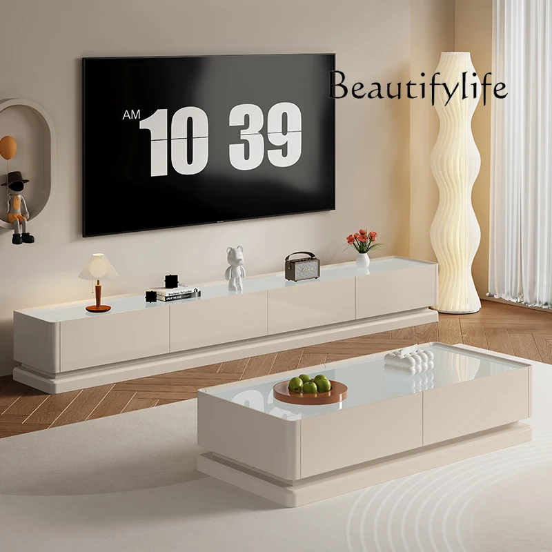 Modern TV cabinet living room new household solid wood white small apartment TV cabinet floor cabinet combination
Modern TV cabinet living room new household solid wood white small apartment TV cabinet floor cabinet combination