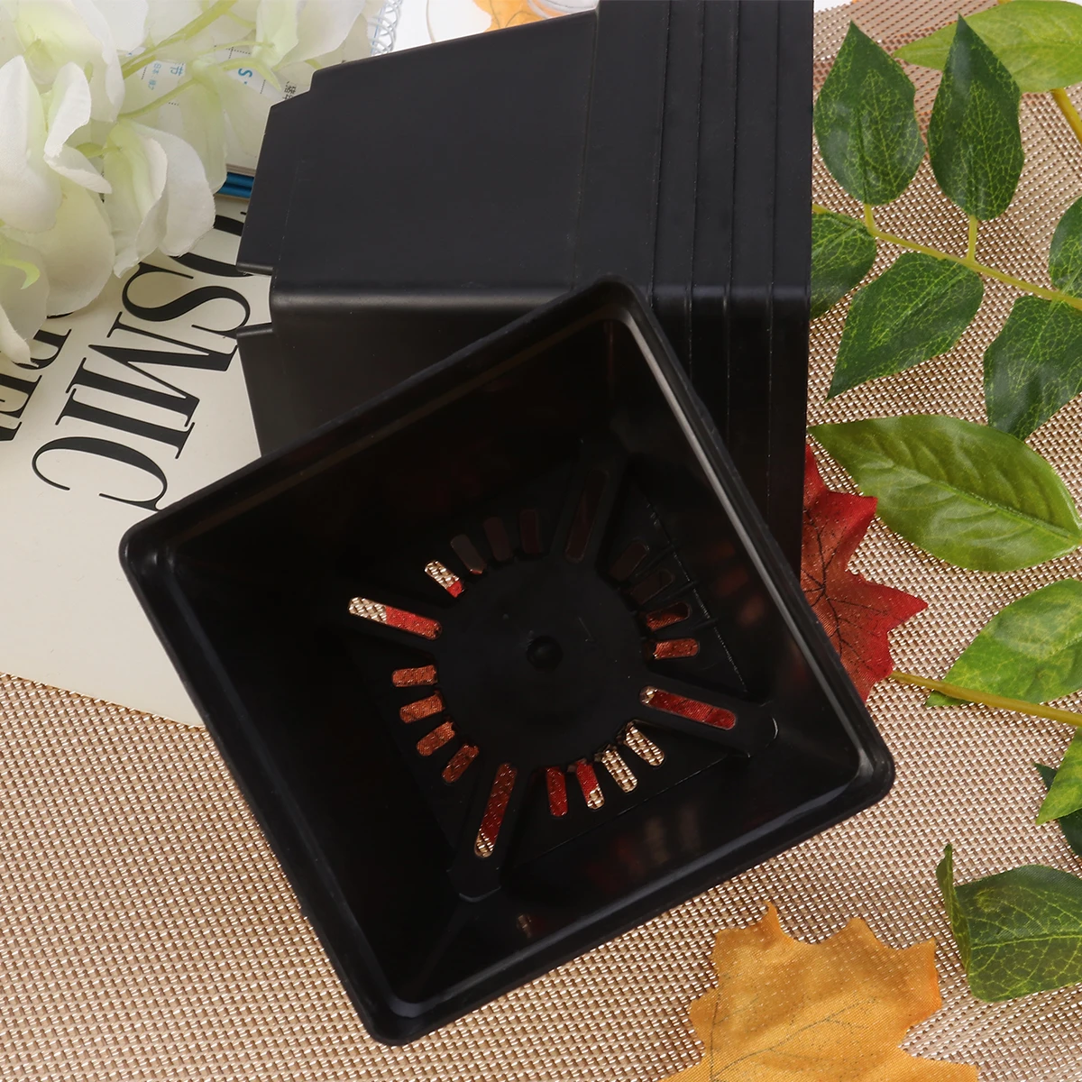 20pcs Plant Flower Pot Mini Square Box Fleshy Plastic Square Flower Holder Succulent Pot for Cactus Bonsai (Black)
20pcs Plant Flower Pot Mini Square Box Fleshy Plastic Square Flower Holder Succulent Pot for Cactus Bonsai (Black)