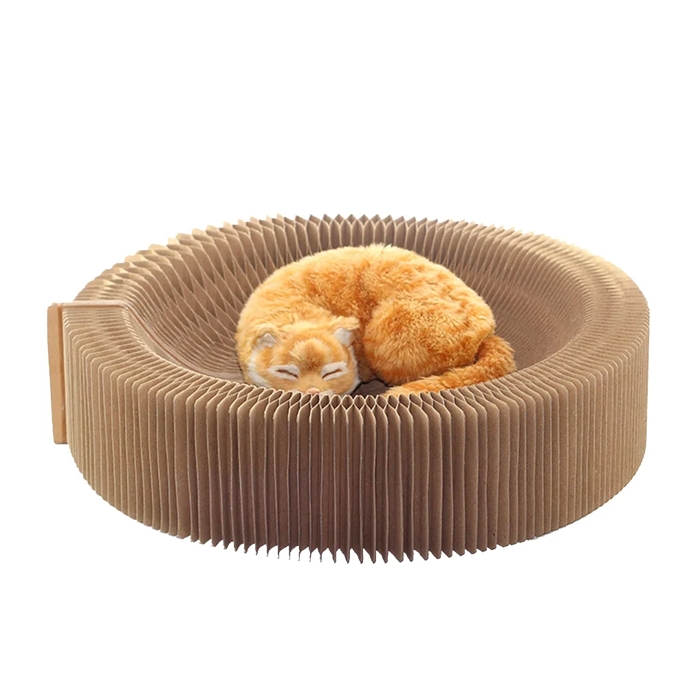 Collapsible Cat Scratcher Lounge Bed Accordion Designed Corrugated Paper Scratching Toy for Cat
Collapsible Cat Scratcher Lounge Bed Accordion Designed Corrugated Paper Scratching Toy for Cat