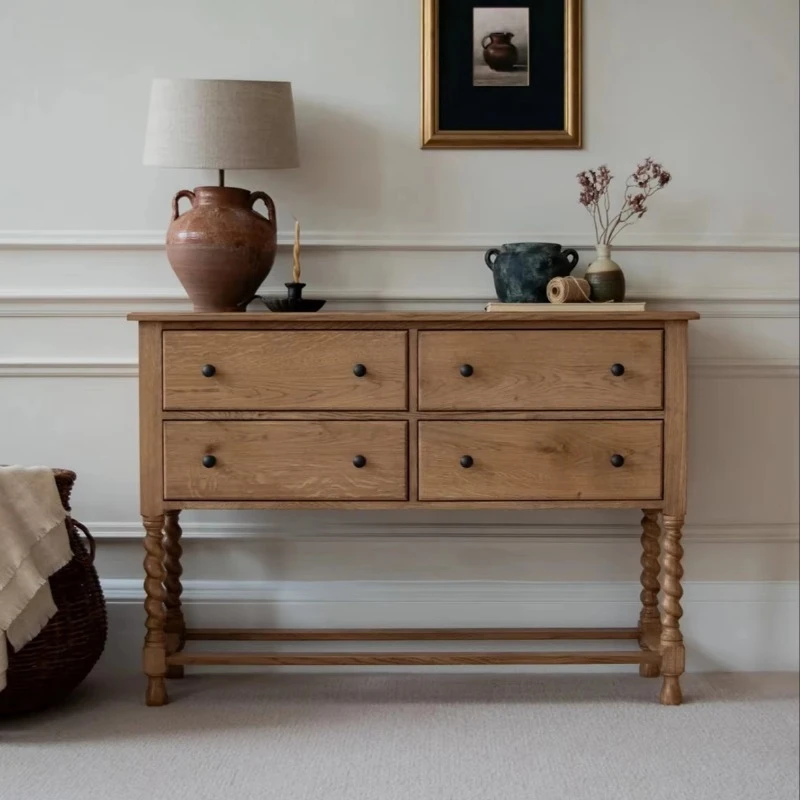 Solid wood porch cabinet retro dining side cabinet drawer cabinet 5 + drawer
Solid wood porch cabinet retro dining side cabinet drawer cabinet 5 + drawer