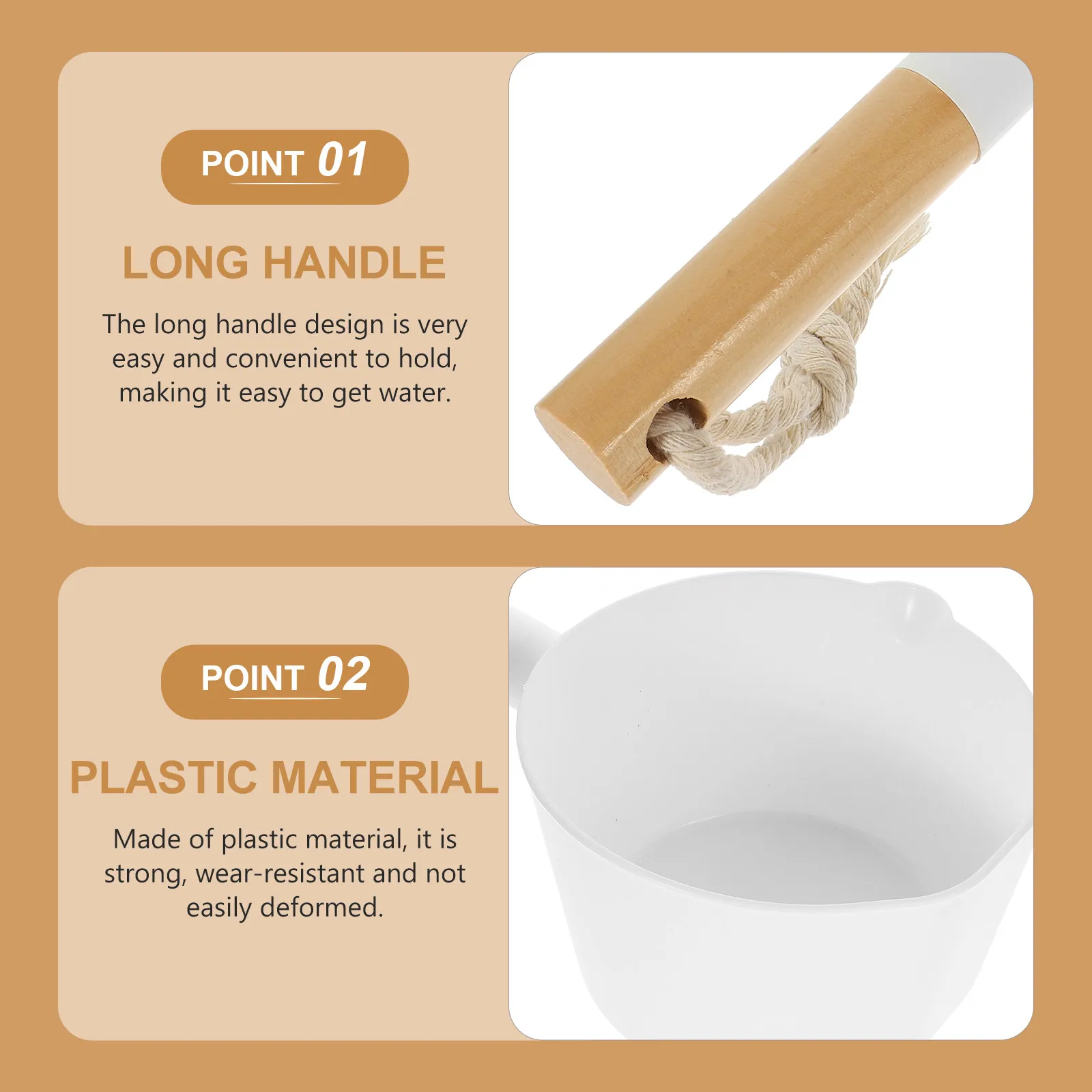 Длинноручный черпак большой емкости из дерева и пластика для ванны, кухонной раковины, сауны, сада – эффективный инструмент для переливания воды
Длинноручный черпак большой емкости из дерева и пластика для ванны, кухонной раковины, сауны, сада – эффективный инструмент для переливания воды