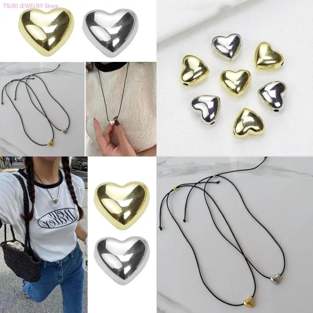62KE Exquisite Heart Shaped Pendant DIY Necklace Charm 3D Metal Bead with Hole Jewelry Making Craft Women Girl Heart Charm
62KE Exquisite Heart Shaped Pendant DIY Necklace Charm 3D Metal Bead with Hole Jewelry Making Craft Women Girl Heart Charm