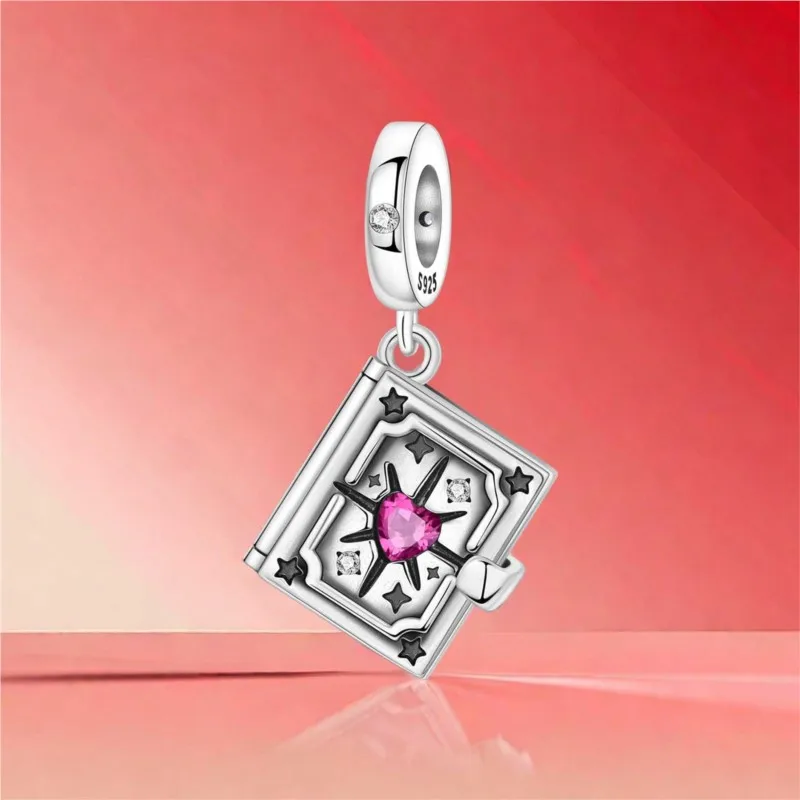 MISEFF 925 Sterling Silver Can Be Opened Books Heart Zircon Charms Beads Fashion DIY Bracelet Necklace Jewelry Gifts Making
MISEFF 925 Sterling Silver Can Be Opened Books Heart Zircon Charms Beads Fashion DIY Bracelet Necklace Jewelry Gifts Making