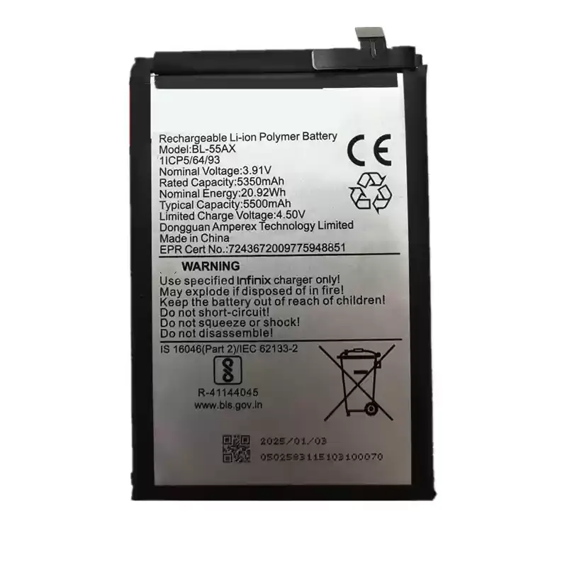 new for Infinix GT30pro NOTE5s 5G X6873 x6870 BL-55AX battery
new for Infinix GT30pro NOTE5s 5G X6873 x6870 BL-55AX battery