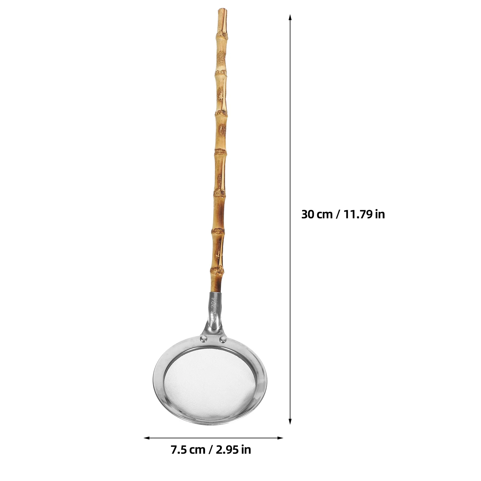 Stainless Steel Colander Spoon Bamboo Handle Kitchen Strainer Mesh Design Non-Slip Grip Versatile Cooking Tool
Stainless Steel Colander Spoon Bamboo Handle Kitchen Strainer Mesh Design Non-Slip Grip Versatile Cooking Tool