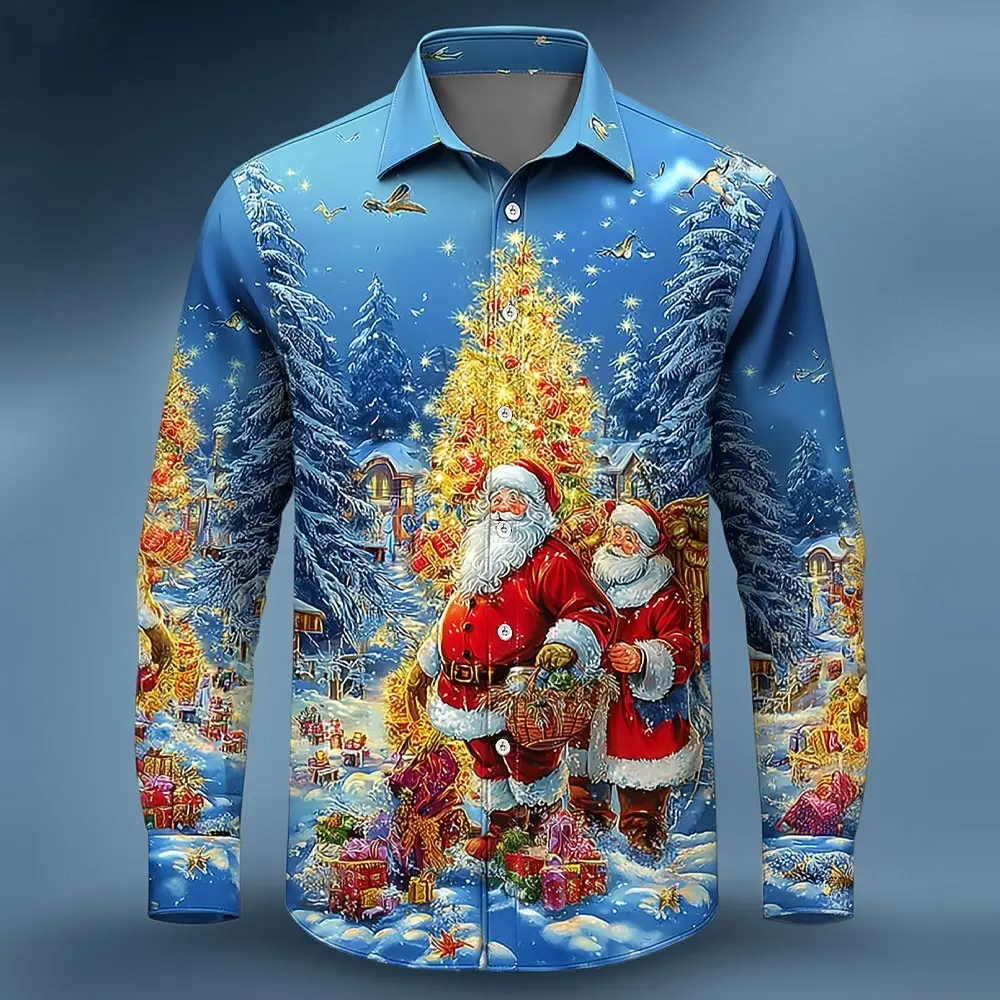 New Santa Claus Printed Shirt Casual Loose Lapel Top Christmas Men Clothing Autumn Winter Shirts Party Daily Unisex Long Sleeves
New Santa Claus Printed Shirt Casual Loose Lapel Top Christmas Men Clothing Autumn Winter Shirts Party Daily Unisex Long Sleeves