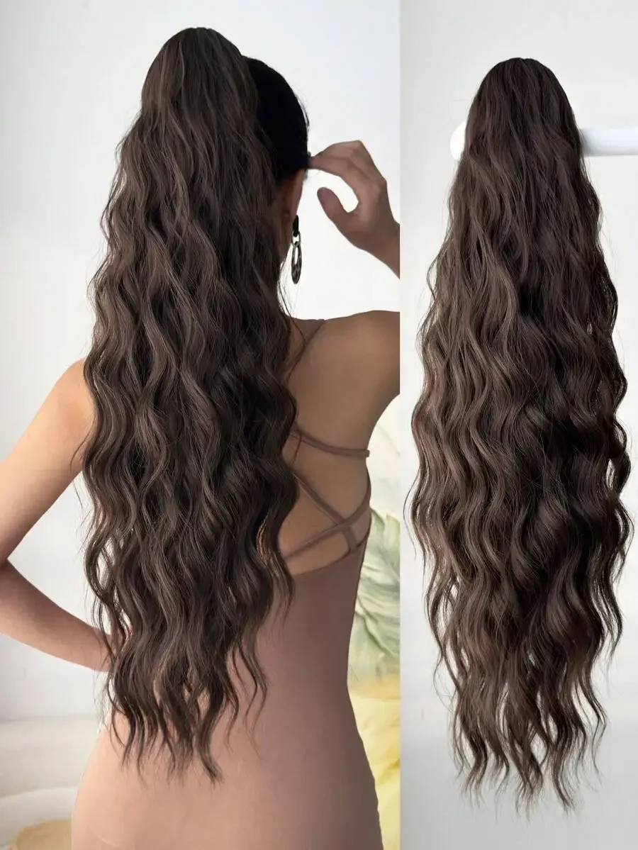 26 Inch Long Black Wavy Synthetic Fiber Claw Ponytail Hair Extensions, Suitable For Women & Girls, For Party & Daily Use
26 Inch Long Black Wavy Synthetic Fiber Claw Ponytail Hair Extensions, Suitable For Women & Girls, For Party & Daily Use