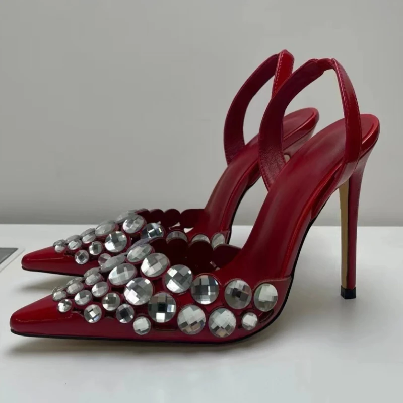 Ladies' Pointed, Slim High Heels, Rhinestones, Shallow Mouth, Back Strap Sandals, European and American Niche Sexy Party Shoes
Ladies' Pointed, Slim High Heels, Rhinestones, Shallow Mouth, Back Strap Sandals, European and American Niche Sexy Party Shoes