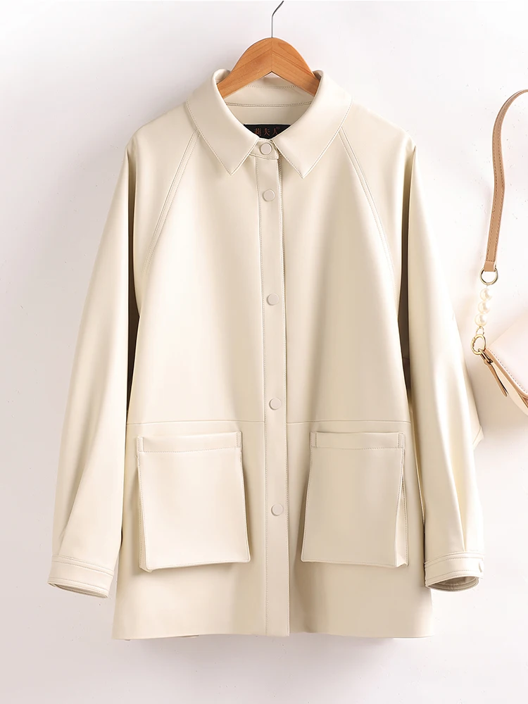 Ning Genuine Leather Coat Women's Loose Fit Mid-Length Sle Slimming Large Size Outerwear Autumn Winter New Arrival
Ning Genuine Leather Coat Women's Loose Fit Mid-Length Sle Slimming Large Size Outerwear Autumn Winter New Arrival