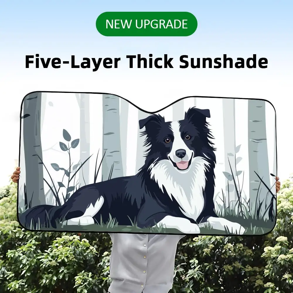 Border Collie Sun Visor Five-Layer Aluminum Foil Car Sunshades WindshieldUV Protector & Heat Shield Front Window
Border Collie Sun Visor Five-Layer Aluminum Foil Car Sunshades WindshieldUV Protector & Heat Shield Front Window