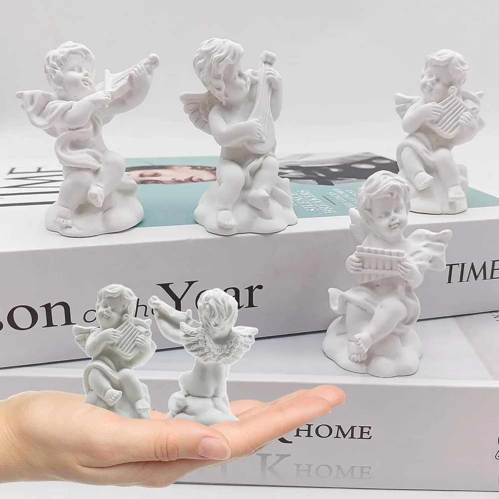 4pcs Nordic Style Desktop Ornament Mini Cupid Figurines Greek Mythology Statue Angel Gypsum Portraits Plaster Sculpture
4pcs Nordic Style Desktop Ornament Mini Cupid Figurines Greek Mythology Statue Angel Gypsum Portraits Plaster Sculpture