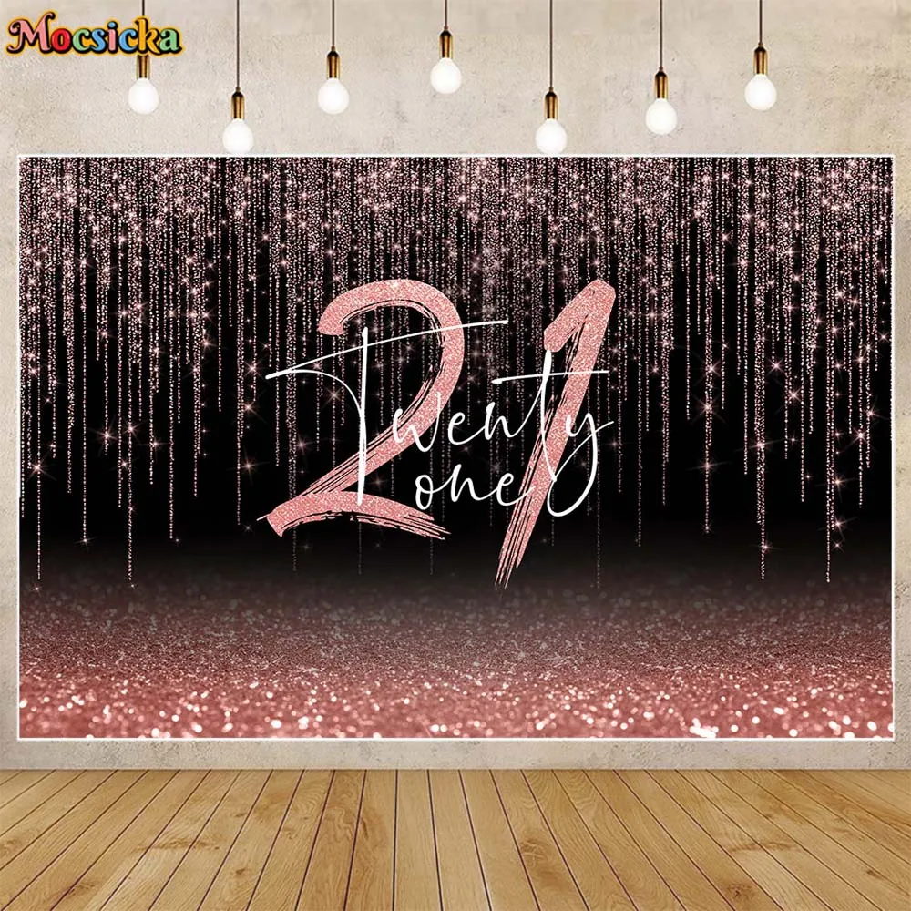 Mocsicka 21st Birthday Backdrop Pink Tassel Glitter Twenty One Girl Birthday Party Decor Photo Background for Photo Studio Props
Mocsicka 21st Birthday Backdrop Pink Tassel Glitter Twenty One Girl Birthday Party Decor Photo Background for Photo Studio Props