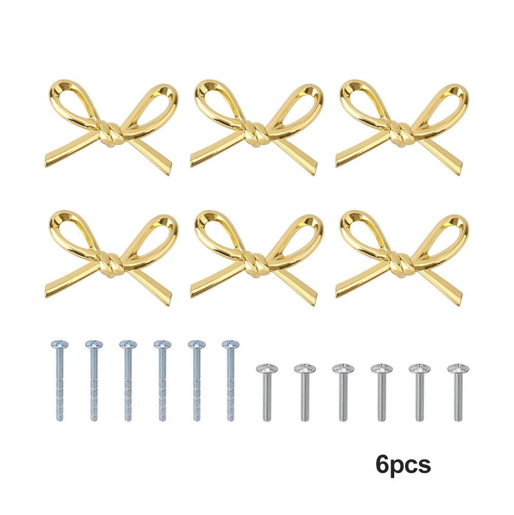 4/6pcs Cute Gold Bow Metal Drawer Handle Decor Cupboard Wardrobe Closet Pulls Furniture Handle DIY Room for Girls
4/6pcs Cute Gold Bow Metal Drawer Handle Decor Cupboard Wardrobe Closet Pulls Furniture Handle DIY Room for Girls