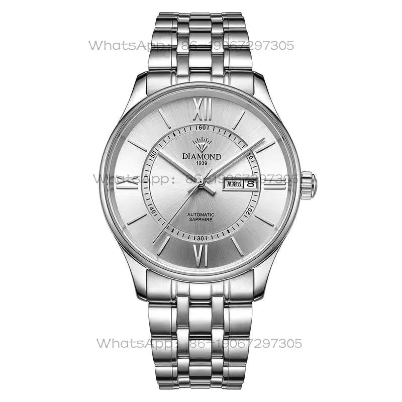 24-Hour Shipping Shanghai Diamond Brand Business Automatic Mechanical Watch Double Calendar Simple Dial Waterproof Men's Watch
24-Hour Shipping Shanghai Diamond Brand Business Automatic Mechanical Watch Double Calendar Simple Dial Waterproof Men's Watch
