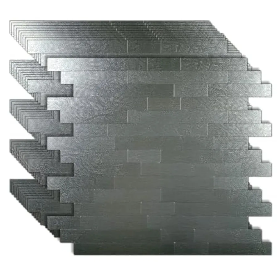 10-Sheet Peel and Stick Tile Backsplash for Kitchen Bathroom Self-Adhesive Metal Aluminum 3D Wall Sticker 11.81"x11.81" (10
10-Sheet Peel and Stick Tile Backsplash for Kitchen Bathroom Self-Adhesive Metal Aluminum 3D Wall Sticker 11.81"x11.81" (10
