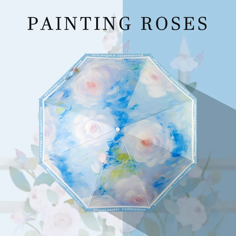 Элегантный винтажный зонт с розой - картина маслом с принтом от дождя или блеска, портативная защита от солнца с УФ-защитой, оптовая продажа
Элегантный винтажный зонт с розой - картина маслом с принтом от дождя или блеска, портативная защита от солнца с УФ-защитой, оптовая продажа