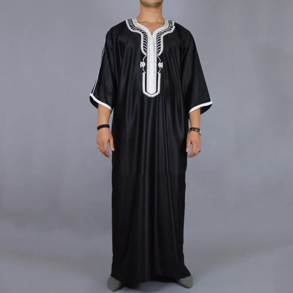 African Clothes for Men 2025 Summer Fashion Short Sleeve V-neck Polyester Muslim Men Long Shirts Dashiki African Clothing
African Clothes for Men 2025 Summer Fashion Short Sleeve V-neck Polyester Muslim Men Long Shirts Dashiki African Clothing