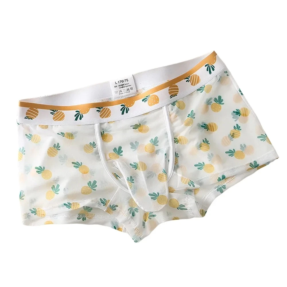 Men's Mesh Ice Silk Transparent Boxer Briefs Sexy Separation Pouch Summer Underwear Shorts Youth Fashion Comfortable Boxy Trunks
Men's Mesh Ice Silk Transparent Boxer Briefs Sexy Separation Pouch Summer Underwear Shorts Youth Fashion Comfortable Boxy Trunks