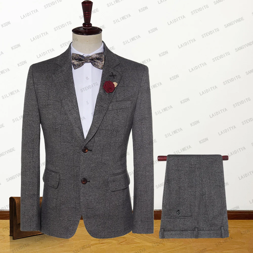 Men Dress Blazers Pants 2 Piece Set Male Wedding New 2023 Autumn Business Formal Grey Plaid Suits Luxury Slim Fit Coat Trousers
Men Dress Blazers Pants 2 Piece Set Male Wedding New 2023 Autumn Business Formal Grey Plaid Suits Luxury Slim Fit Coat Trousers