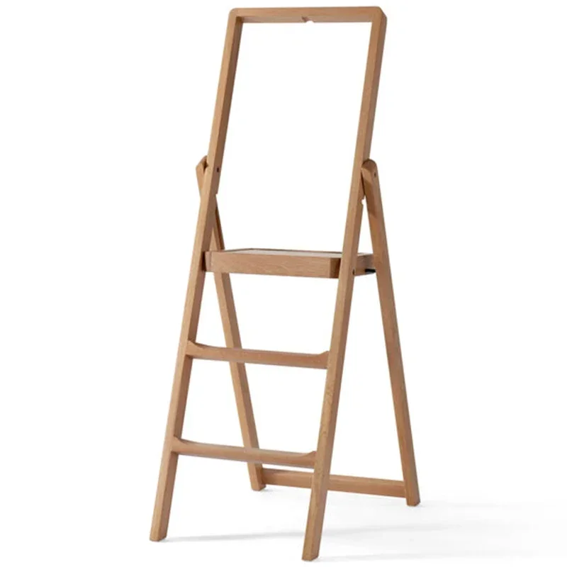 Small solid wood ladder household indoor three-step herringbone folding ladder
Small solid wood ladder household indoor three-step herringbone folding ladder
