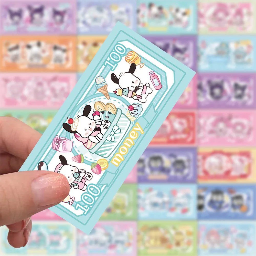 10/28PCS Cartoon Sanrio Banknote Sticker Cartoon Creative Cute Funny Graffiti Decal Kids Toy DIY Glasses Case Notebook Guitar
10/28PCS Cartoon Sanrio Banknote Sticker Cartoon Creative Cute Funny Graffiti Decal Kids Toy DIY Glasses Case Notebook Guitar
