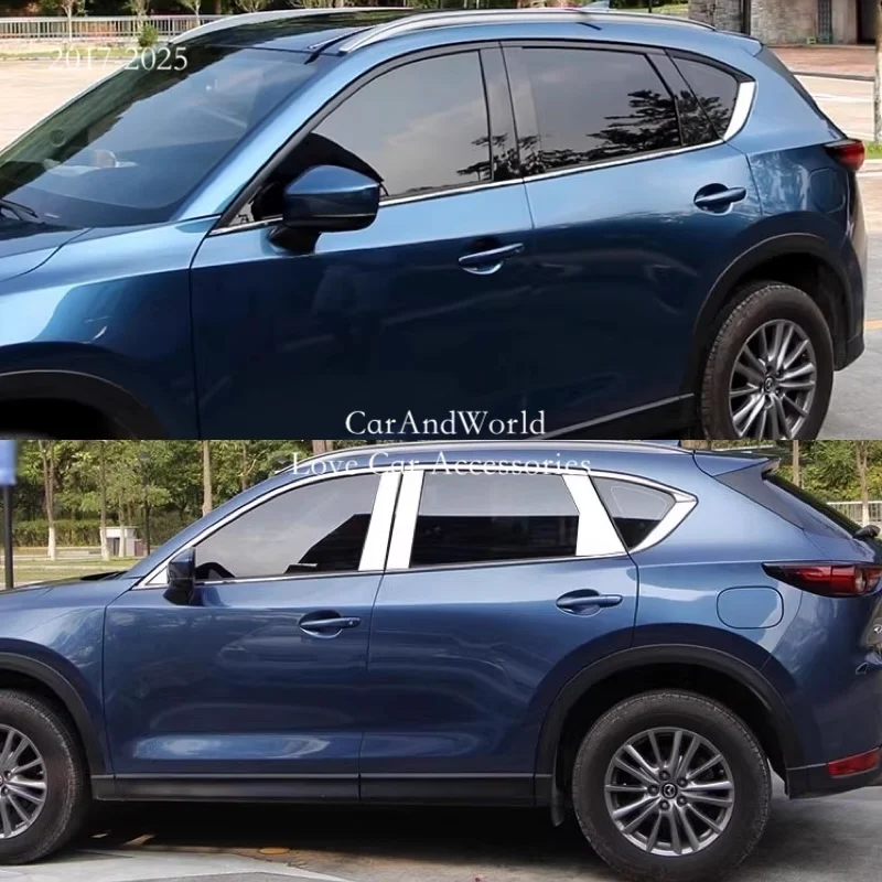 For Mazda CX-5 CX5 2013-2025 Stainless Steel Car Upper Window Center Pillar Post B/C Column Cover Trims External Accessories
For Mazda CX-5 CX5 2013-2025 Stainless Steel Car Upper Window Center Pillar Post B/C Column Cover Trims External Accessories