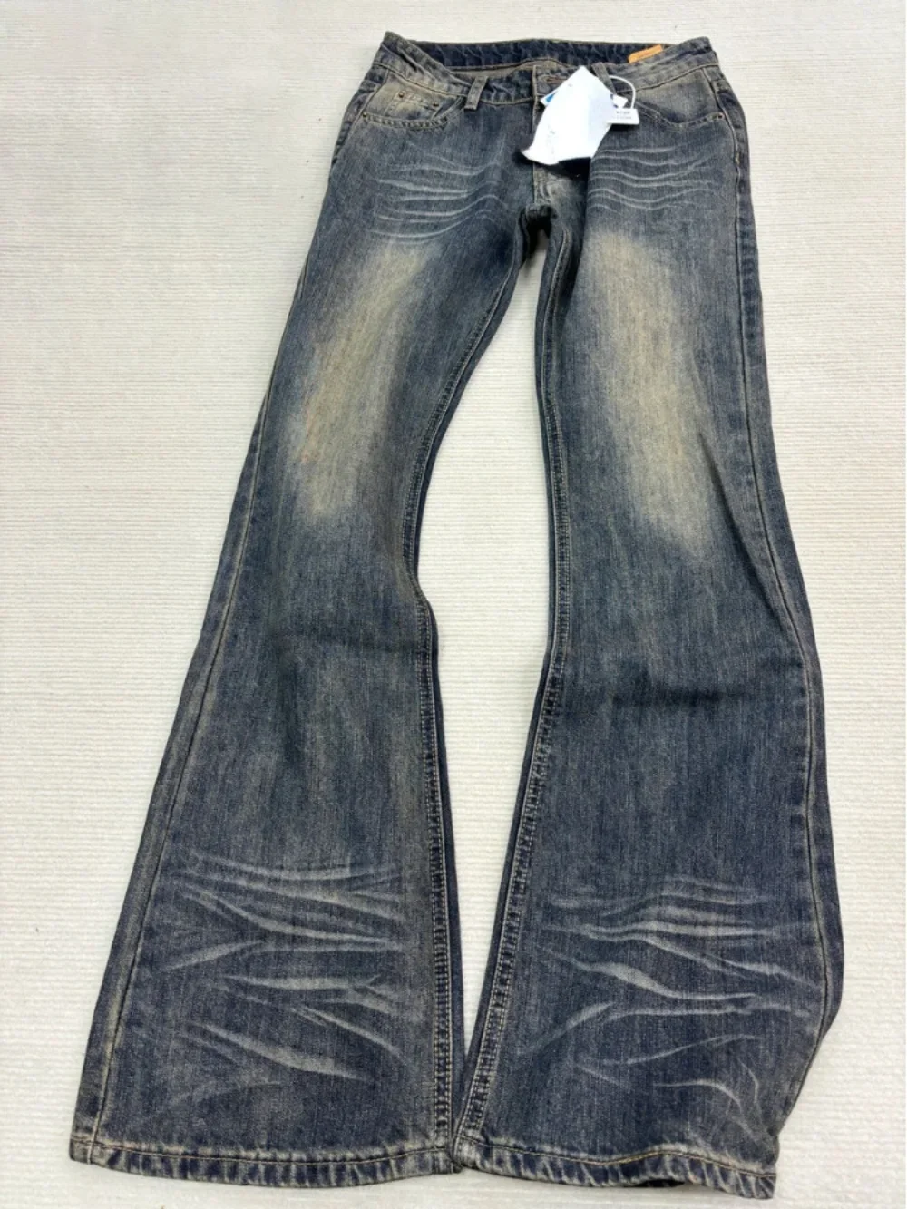 New High Waist American Wash Denim Pants Vintage Slim Flare Trousers Fashion All-match Sweatpants
New High Waist American Wash Denim Pants Vintage Slim Flare Trousers Fashion All-match Sweatpants