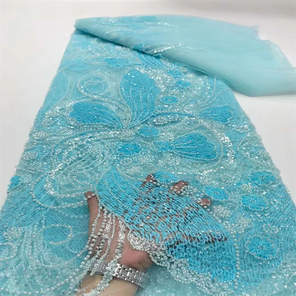 African Handmade Sequins Tulle Lace Fabric French Luxury Beads Lace Fabric For Bridal Wedding Party Dress Sew FD1196
African Handmade Sequins Tulle Lace Fabric French Luxury Beads Lace Fabric For Bridal Wedding Party Dress Sew FD1196
