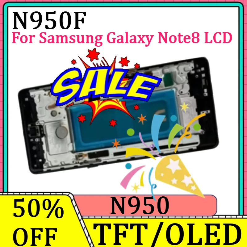 For Samsumg Note 8 Replacement New TFT/OLED For Samsung Galaxy Note8 N950 N950F LCD Display Touch Screen Digitizer with Frame
For Samsumg Note 8 Replacement New TFT/OLED For Samsung Galaxy Note8 N950 N950F LCD Display Touch Screen Digitizer with Frame