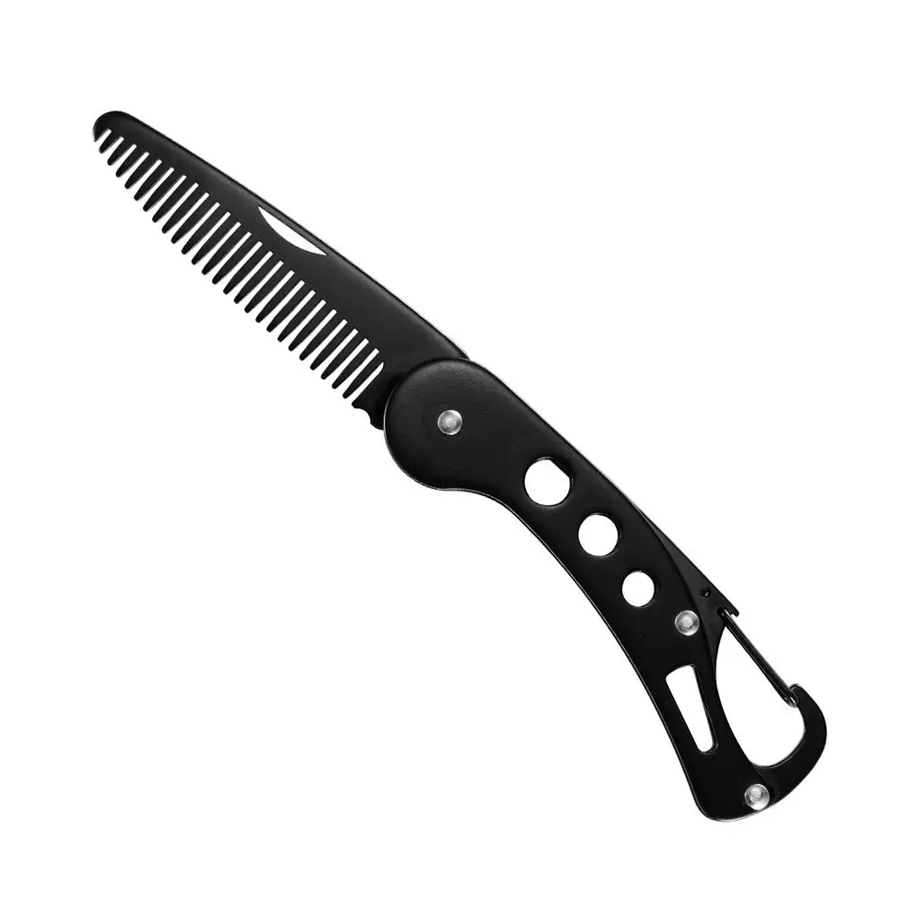 Black Men Beard Styling Comb anti-slip Portable Stainless Steel Folding Comb Professional Durable Anti Static Mustache Comb
Black Men Beard Styling Comb anti-slip Portable Stainless Steel Folding Comb Professional Durable Anti Static Mustache Comb