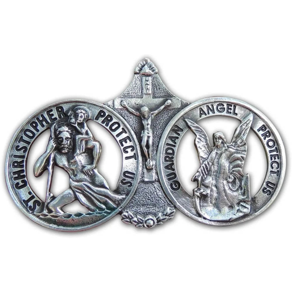 Зажим для козырька Saint Christopher Guardian Angel, христианский автомобильный аксессуар для новых водителей, 3 дюйма
Зажим для козырька Saint Christopher Guardian Angel, христианский автомобильный аксессуар для новых водителей, 3 дюйма