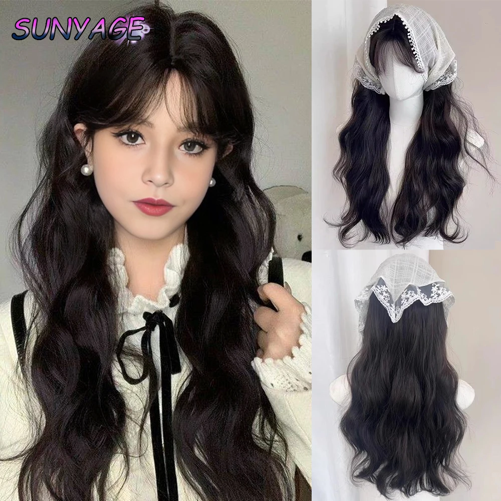 SUNYAGE Synthetic Long curly hair Lolita Wig with Bangs Wig Girl Black wig Cosplay Party Halloween Wig Daily heat resistance
SUNYAGE Synthetic Long curly hair Lolita Wig with Bangs Wig Girl Black wig Cosplay Party Halloween Wig Daily heat resistance