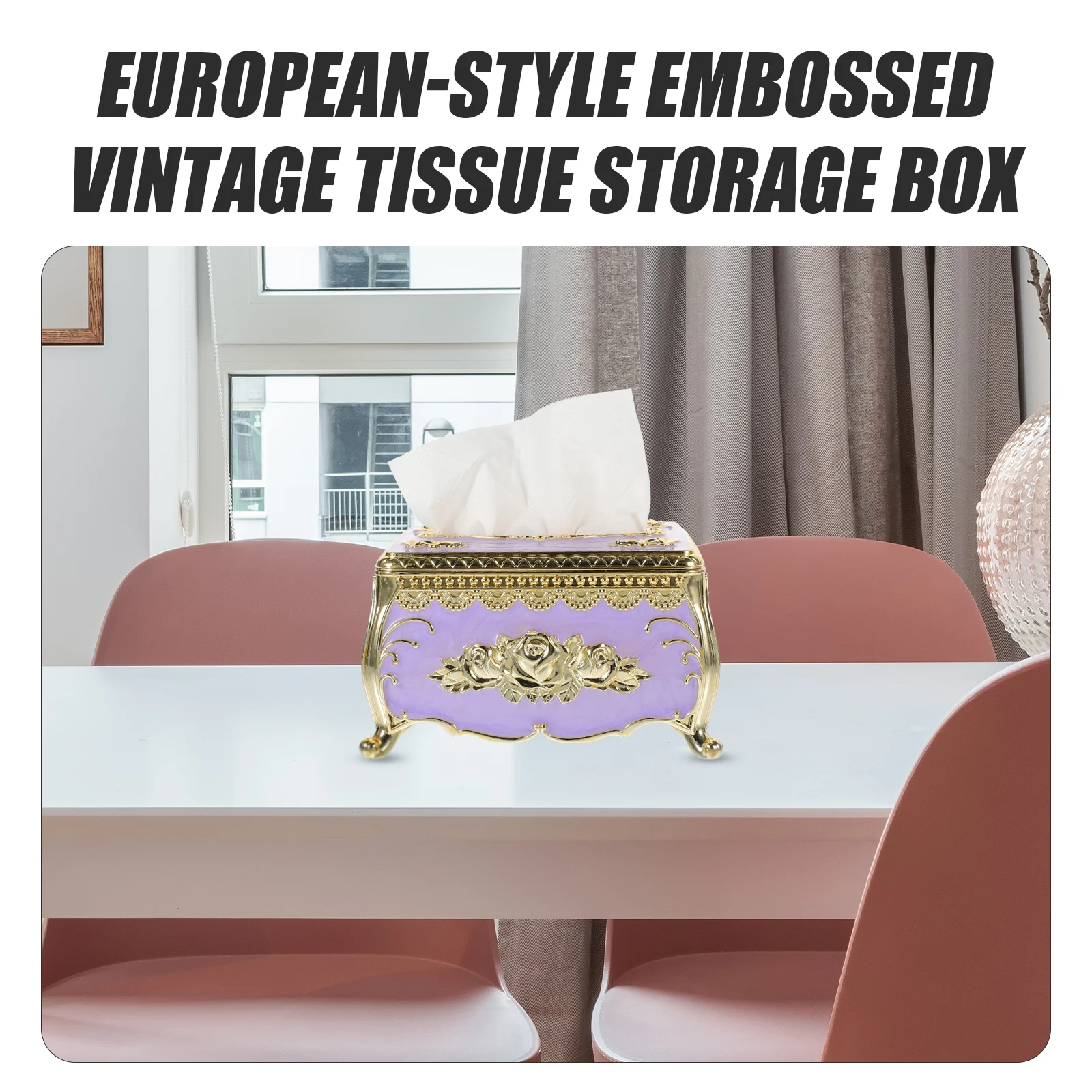 Relief Rose Tissue Box European Style Embossed Decorative Storage Organizer Rectangular Case Dispenser Home Kitchen Large
Relief Rose Tissue Box European Style Embossed Decorative Storage Organizer Rectangular Case Dispenser Home Kitchen Large