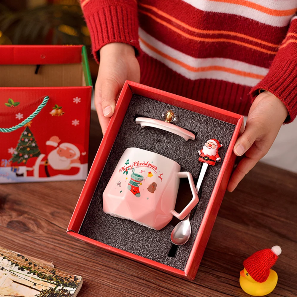 For Christmas Mug Present Set Cute Cartoon Porcelain Drinking Cup Holiday Present For Family Friends
For Christmas Mug Present Set Cute Cartoon Porcelain Drinking Cup Holiday Present For Family Friends
