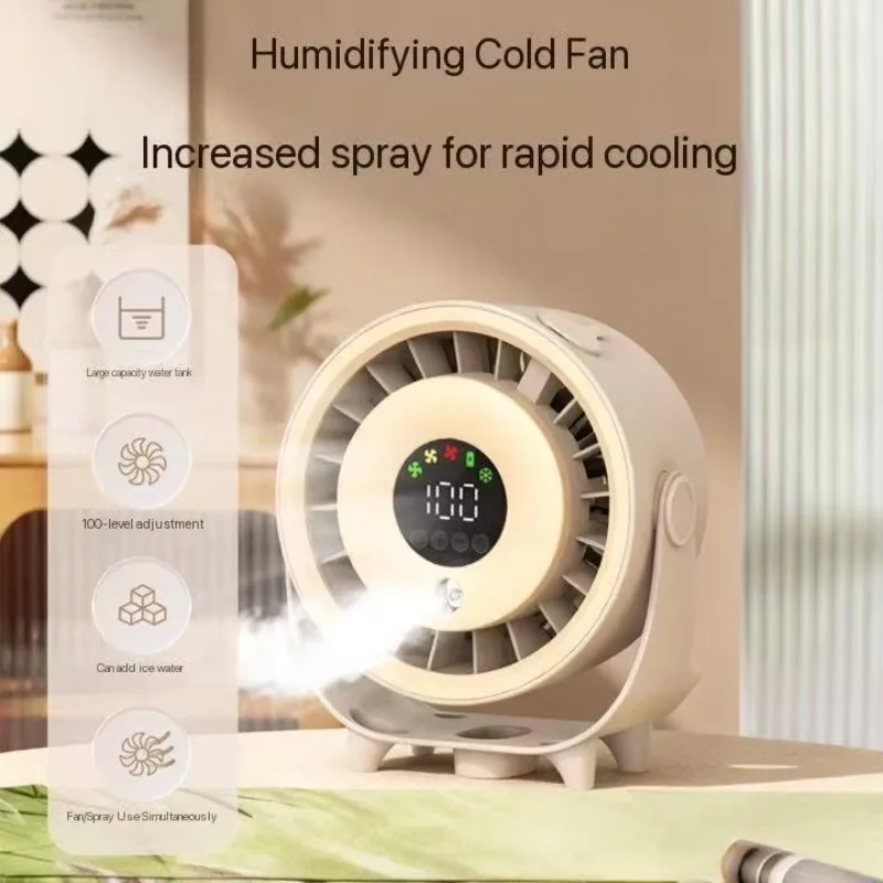 Portable USB Rechargeable Desktop Mist Fan 100 Speed Adjustable Cooling Fan 3600mAh Quiet Wall Fan Air Circulator for Outdoor
Portable USB Rechargeable Desktop Mist Fan 100 Speed Adjustable Cooling Fan 3600mAh Quiet Wall Fan Air Circulator for Outdoor