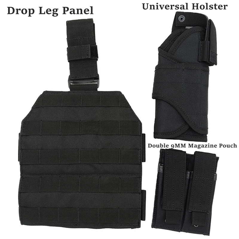Tactical MOLLE Drop Leg Platform with Universal Adjustable Holster 9mm Magazine Pouch Drop Leg Panel
Tactical MOLLE Drop Leg Platform with Universal Adjustable Holster 9mm Magazine Pouch Drop Leg Panel