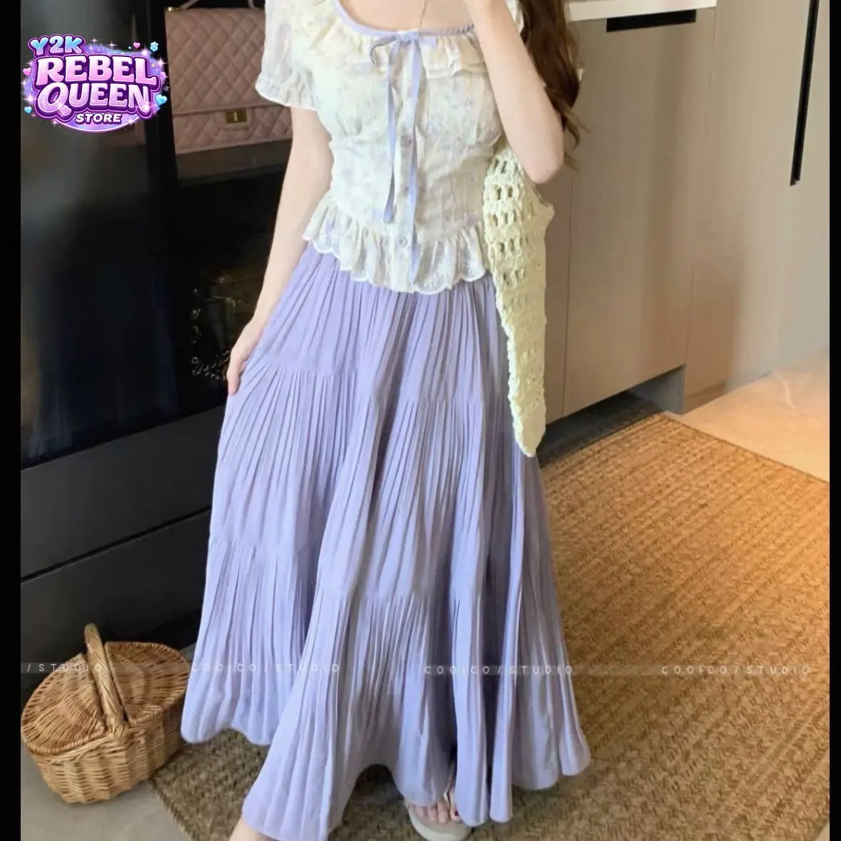Coquette French Sweet 2 Piece Set Women Floral Ruffle Trim Bow Tie Crop Top High Waist Pleated Skirt Slim Fit Casual Wear 2026
Coquette French Sweet 2 Piece Set Women Floral Ruffle Trim Bow Tie Crop Top High Waist Pleated Skirt Slim Fit Casual Wear 2026