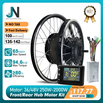 Electric Bike Conversion Kit 36V 48V 250W-2000W Brushless Front and Rear Hub Motor Wheel 16-29Inch 700C For Ebike Hub Motor Kit