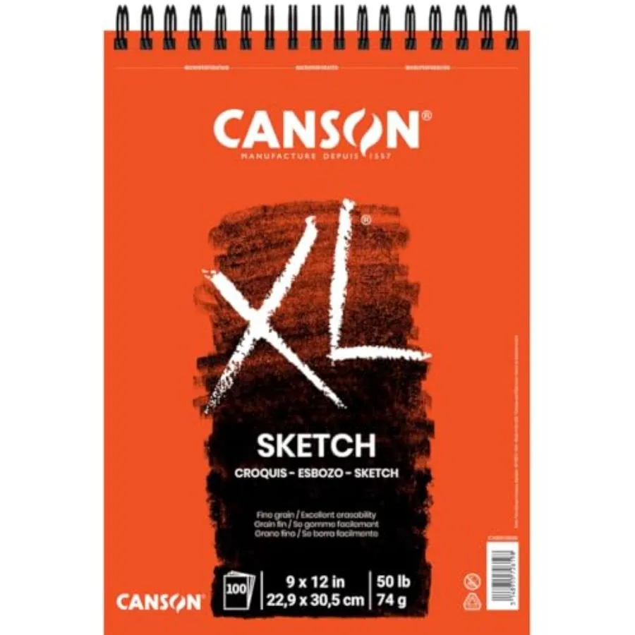 XL Series Paper Sketch Pad for Charcoal, Pencil and Pastel, Top Wire Bound, 50 Pound, 9 x 12 Inch, 100 Sheets
XL Series Paper Sketch Pad for Charcoal, Pencil and Pastel, Top Wire Bound, 50 Pound, 9 x 12 Inch, 100 Sheets