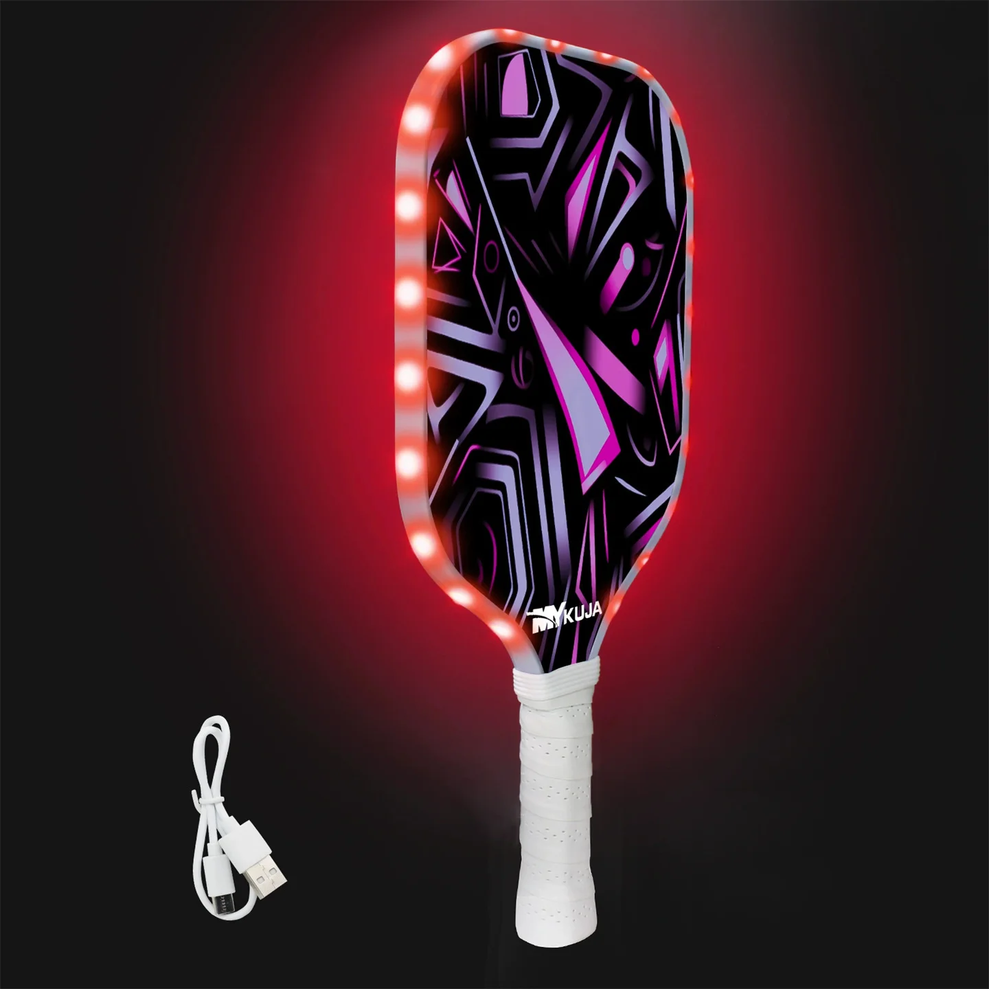 LED Glow Pickleball Paddle - Premium Glass Fiber & PP Honeycomb Core, Luminous Night Racket
LED Glow Pickleball Paddle - Premium Glass Fiber & PP Honeycomb Core, Luminous Night Racket