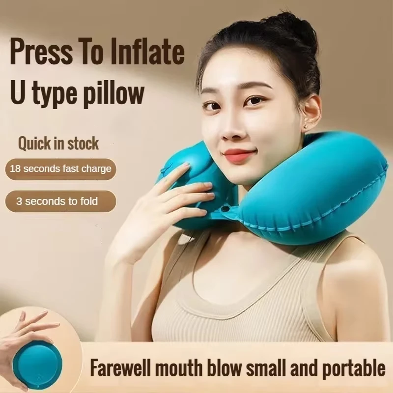 Car Portable Neck Protection U-shaped Compression Inflatable Pillow, Outdoor Nap, Camping, Travel Flocking PVC Airplane Pillow
Car Portable Neck Protection U-shaped Compression Inflatable Pillow, Outdoor Nap, Camping, Travel Flocking PVC Airplane Pillow