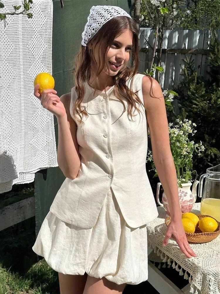 Elegance 2 Piece-Set Mini Skirt Women Solid Sleeveless Slim Vest Top Spliced Bud Skirt High Waist Bodycon Skirt Outfits
Elegance 2 Piece-Set Mini Skirt Women Solid Sleeveless Slim Vest Top Spliced Bud Skirt High Waist Bodycon Skirt Outfits