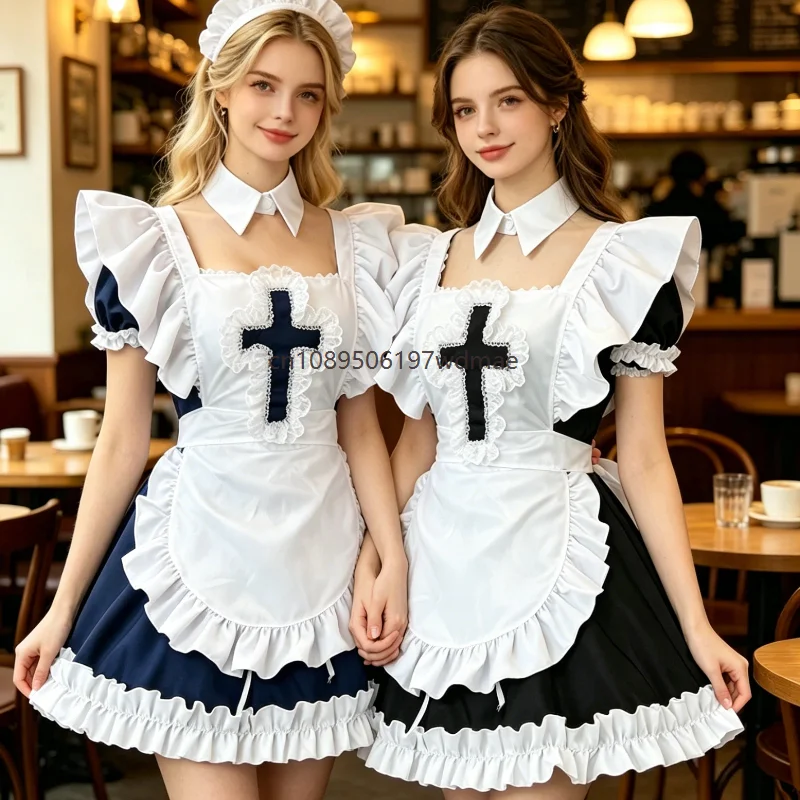 Sweet Maid Role Play Costume Gothic Black White Lolita Cosplay Dress With Apron For Women Masquerade Party Princess Outfits
Sweet Maid Role Play Costume Gothic Black White Lolita Cosplay Dress With Apron For Women Masquerade Party Princess Outfits