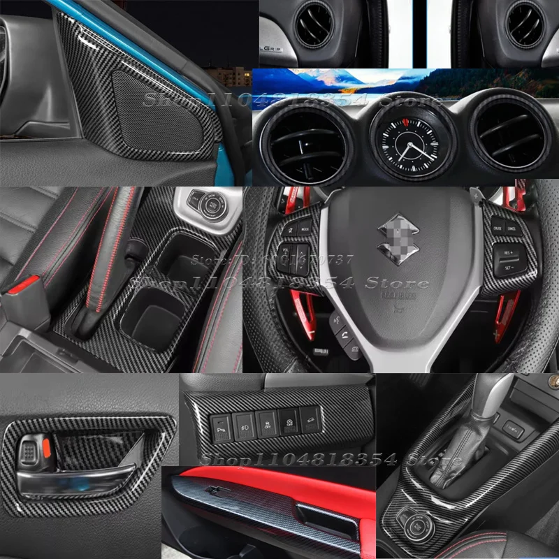 Carbonfiber For Suzuki Vitara Escudo 2015 -2023 Front Water Cup Holder Gear Shift Panel Cover Trim AC Decoration vent sticker
Carbonfiber For Suzuki Vitara Escudo 2015 -2023 Front Water Cup Holder Gear Shift Panel Cover Trim AC Decoration vent sticker