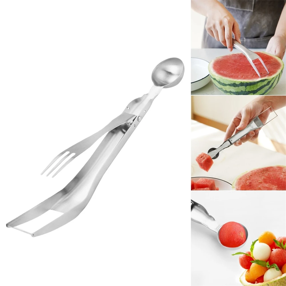 Watermelon Cutter Fruit Slicer Fork Spoon 3-In-1 Kitchen Tools And Gadgets Stainless Steel Foldable 21.6x3.2cm 1pc
Watermelon Cutter Fruit Slicer Fork Spoon 3-In-1 Kitchen Tools And Gadgets Stainless Steel Foldable 21.6x3.2cm 1pc