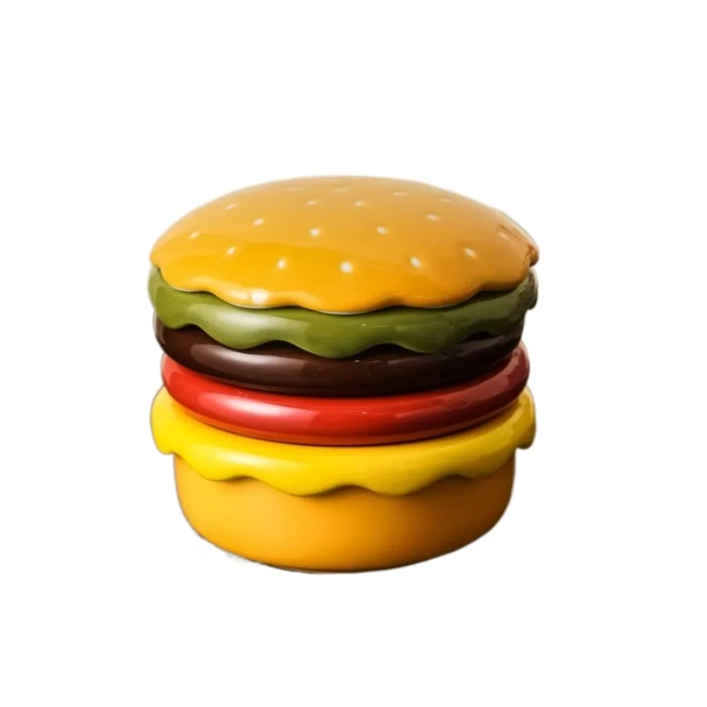 Food-grade Glaze Burger Shape Ceramic Plate Set 6-Layer Handmade Cute Seasoning Dish Space Saving Multi-Purpose
Food-grade Glaze Burger Shape Ceramic Plate Set 6-Layer Handmade Cute Seasoning Dish Space Saving Multi-Purpose